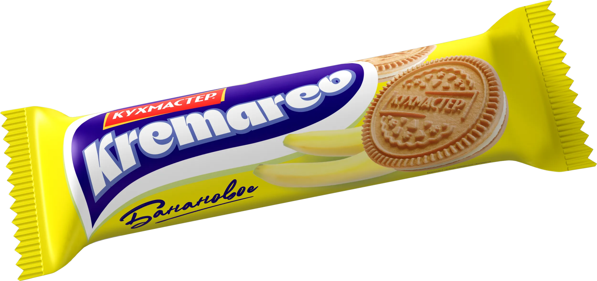 Печенье Кухмастер Kremareo с банановой начинкой сахарное 100 г