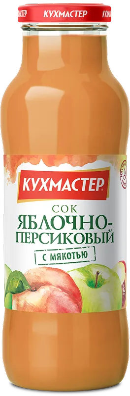 Сок Кухмастер "Яблочно-персиковый" 0,68 л.