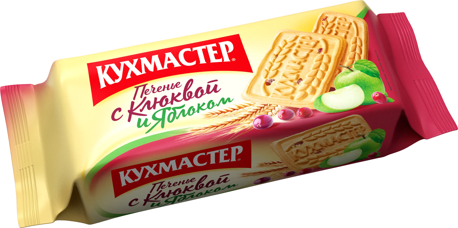 Печенье Кухмастер С клюквой и яблоком сахарное 170 г