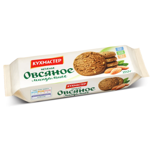 Печенье  Кухмастер "Миндальное овсяное"  270г.